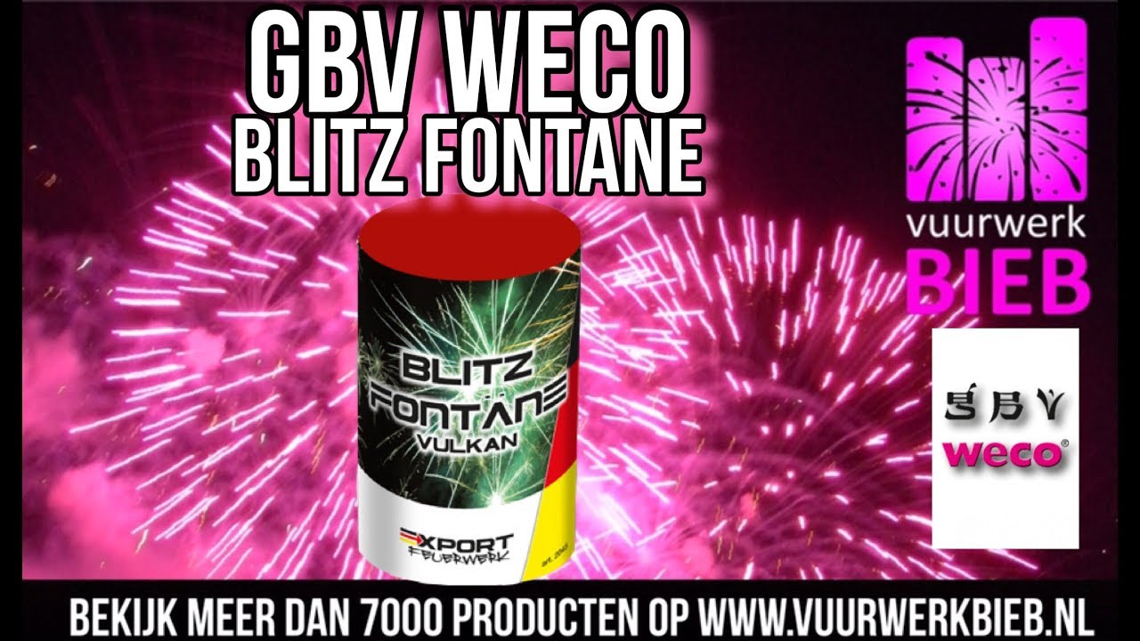 Vuurwerk Blitzfontane - GBV Weco - Export Feuerwerk - vuurwerkbieb.nl