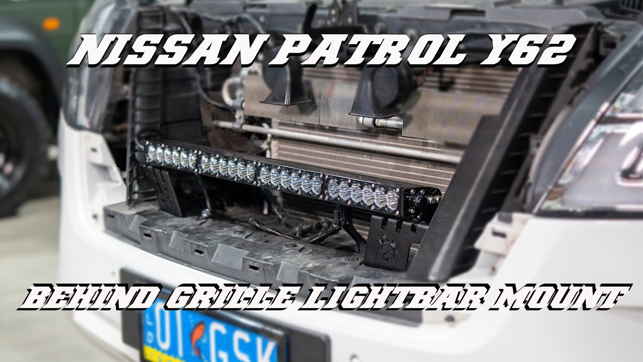 NISSAN PATROL Y62 BEHIND GRILLE LIGHTBAR MOUNT How to Install