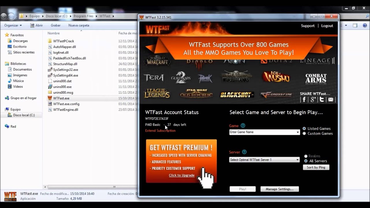 Wtfast 100% crakeado y funcionando (actualizado link 03/06/2015)
