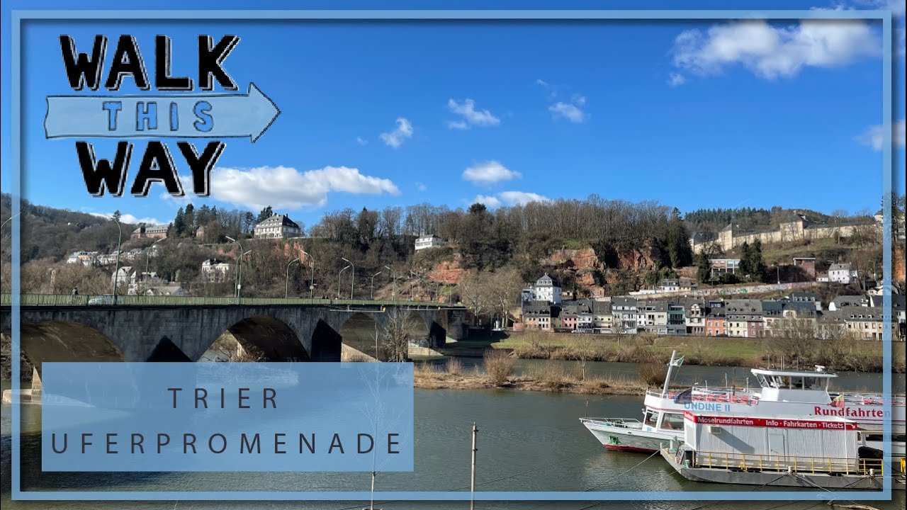 Trier Uferpromenade Walking Tour - 4k