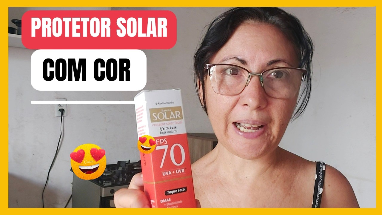 PROTETOR SOLAR COM COR EFEITO BASE ,FINALMENTE CHEGOU AGORA BORA TESTAR.  #protetorsolar