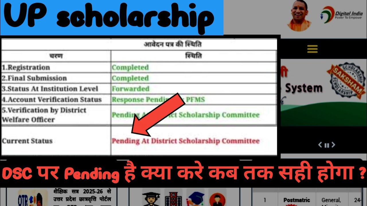 PENDING AT DISTRICT SCHOLARSHIP COMMITTEE  #upscholarship 
