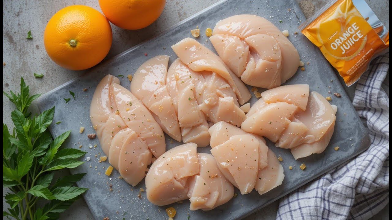 Chicken fillet with orange juice: a taste that surprised the world