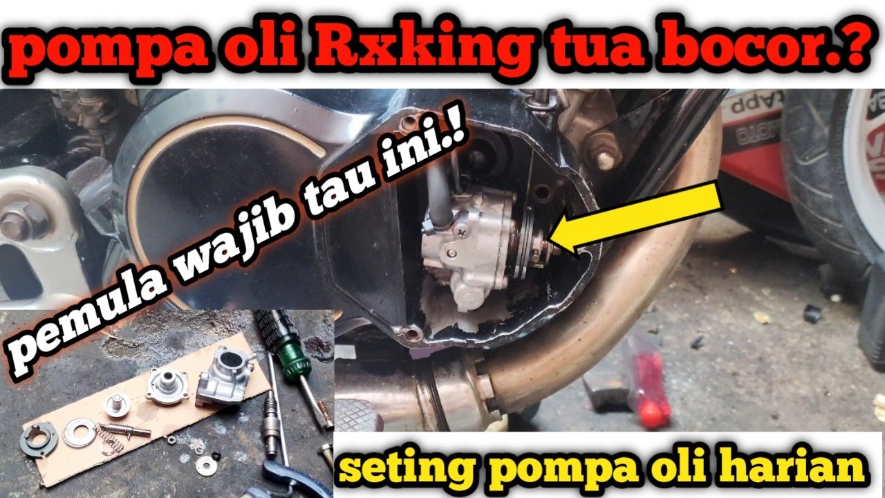 penyakit pompa oli Rx king cobra bocor // seting pompa oli Rx king cobra harian l Rxs