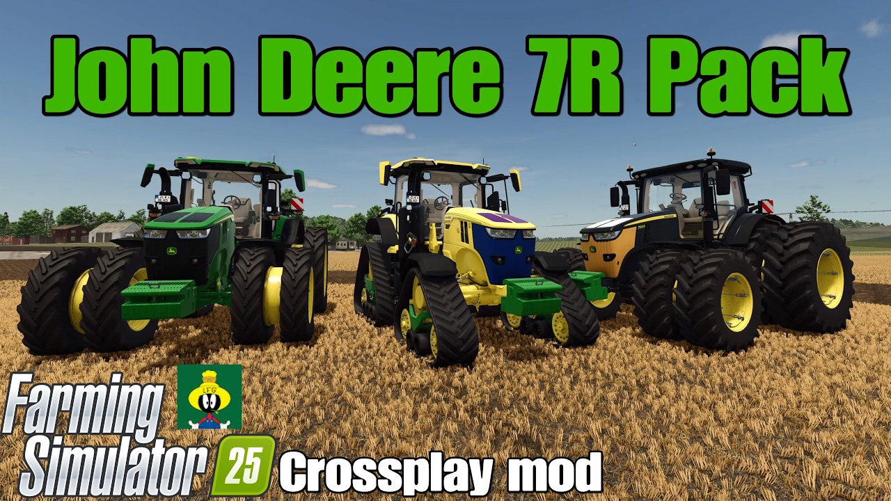 Мод для кроссплатформенной игры John Deere 7R Pack / FS25