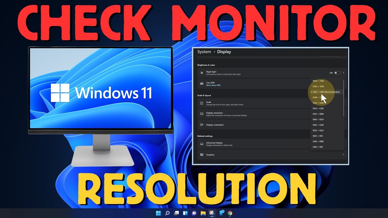 How to Check Monitor Resolution in Windows 11