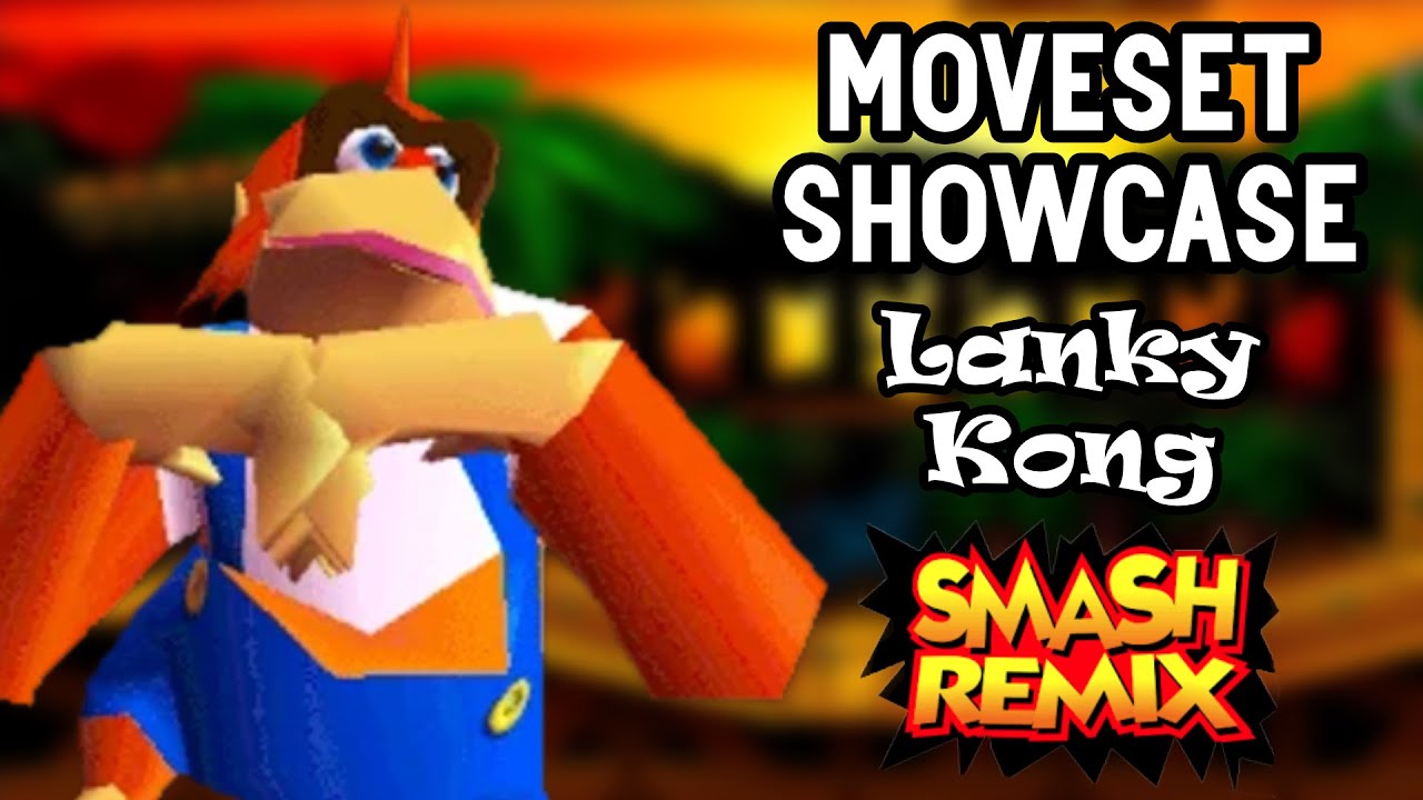 Moveset Showcase: Lanky Kong in Smash Remix