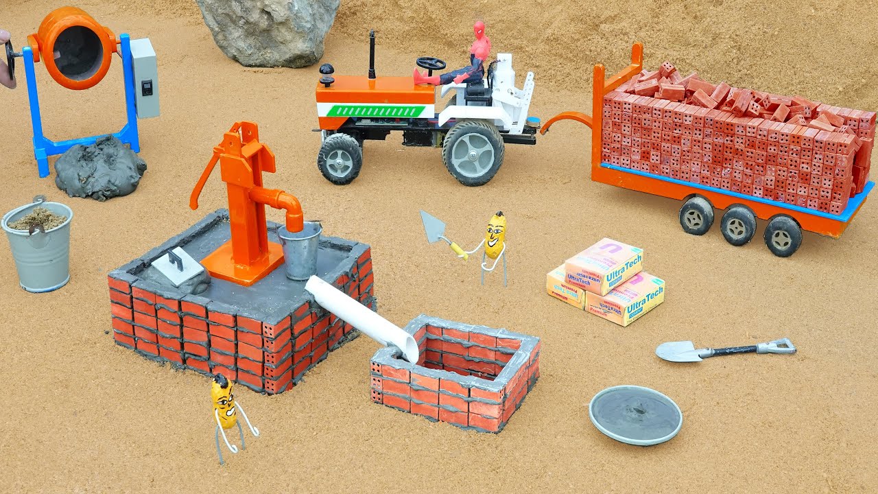 DIY Water Well Science Project Using Mini Bricks and Concrete@DIYTractorKings