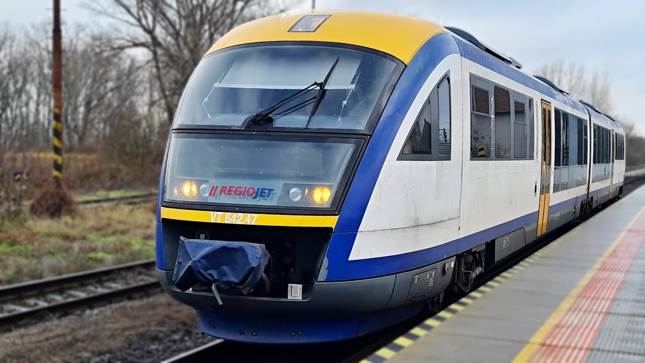 Vlaky RegioJet na linke Bratislava - Dunajská Streda - Komárno