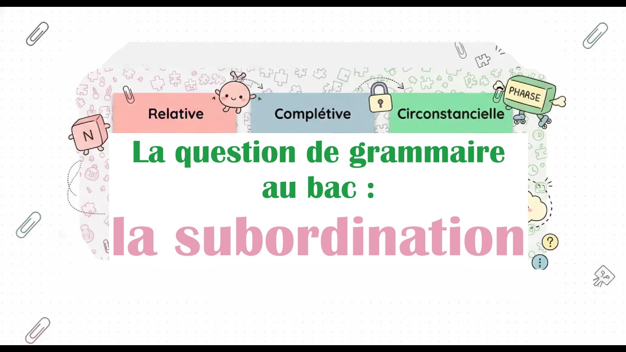 La question de grammaire au bac : la subordination 🔗#bacdefrançais #questiongrammaire #subordination