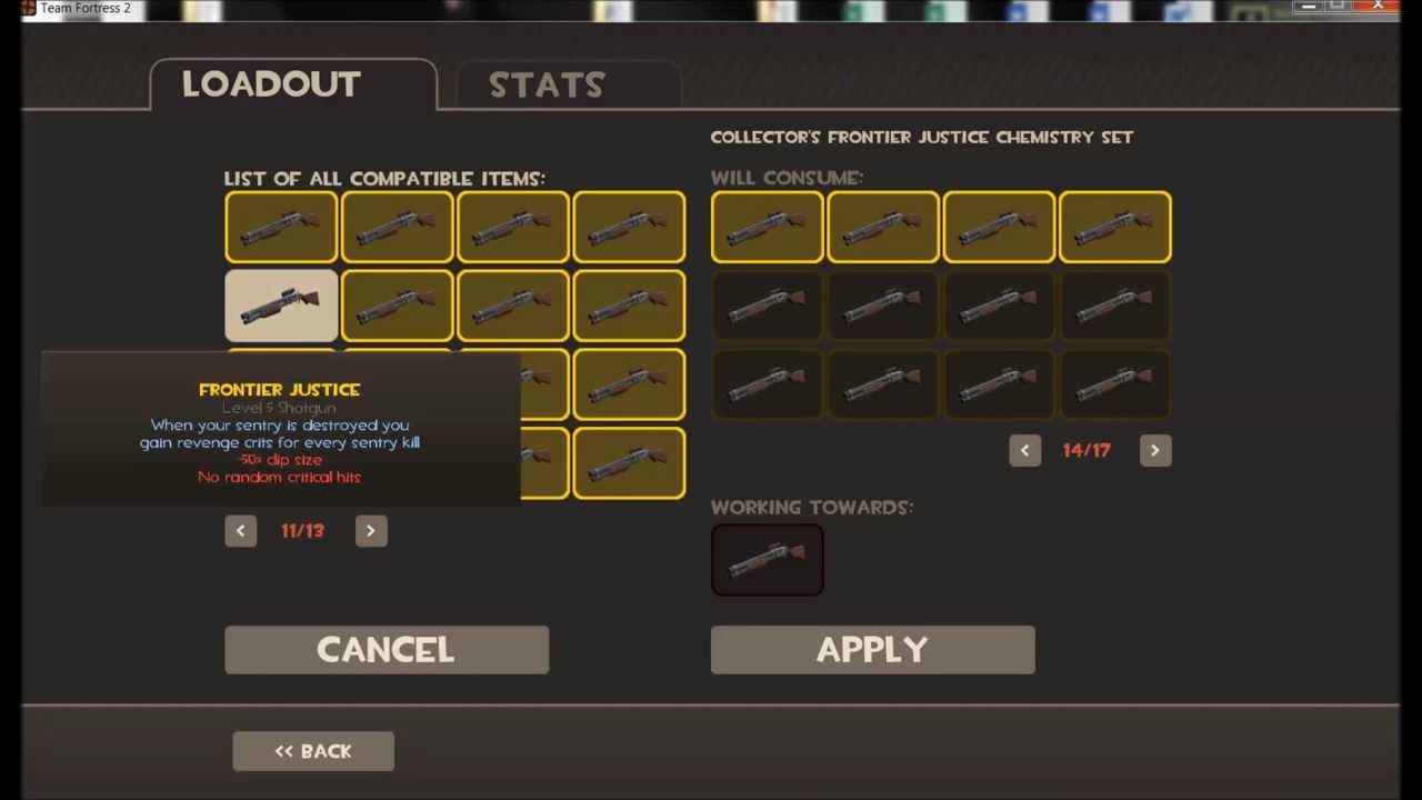 Collector's Frontier Justice Crafting TF2