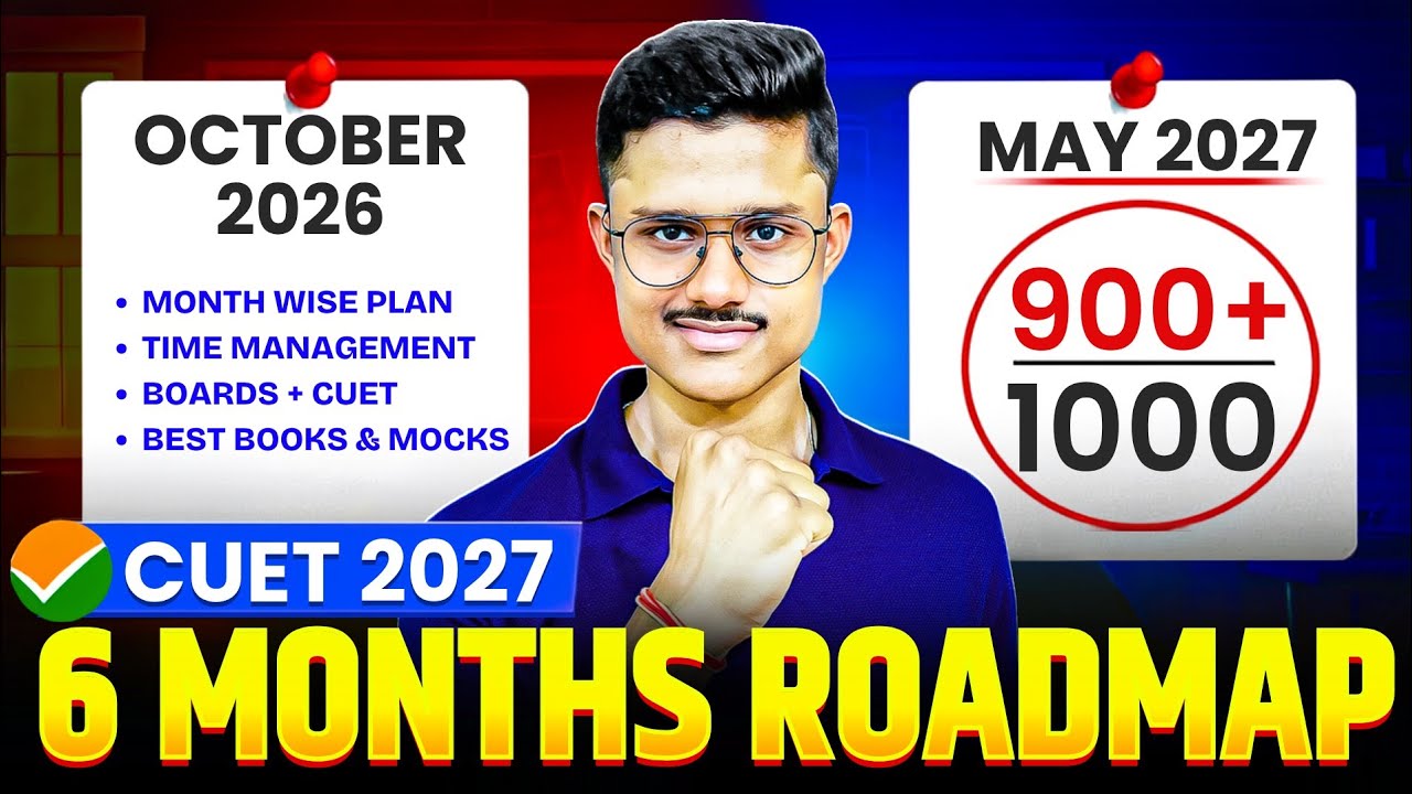 CUET UG 2027 Last 6 Months Complete Roadmap 🔥| Smart Strategy For CUET 2027 Preparation.