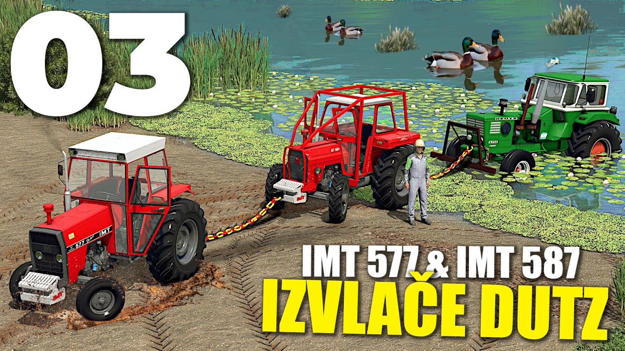 IZVLAČIM DEUTZ IZ JEZERA ! * Imt577 & Imt587 vs Deutz Fahr * w/Teški