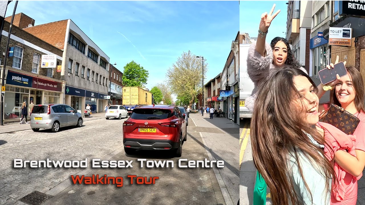 Brentwood Essex | Town Centre Walking Tour 4K 60fps | Essex | UK