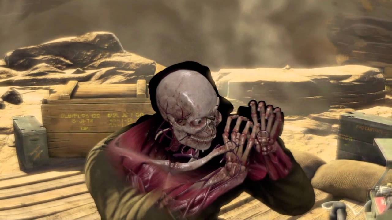 Sniper elite 3 - dezz nuts, bouncing nutshot, triple kill, grenade shots