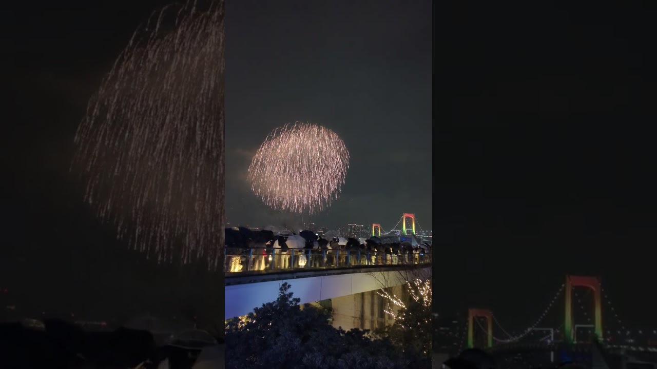 お台場レインボー花火2025年12月20日　チェンソーマン