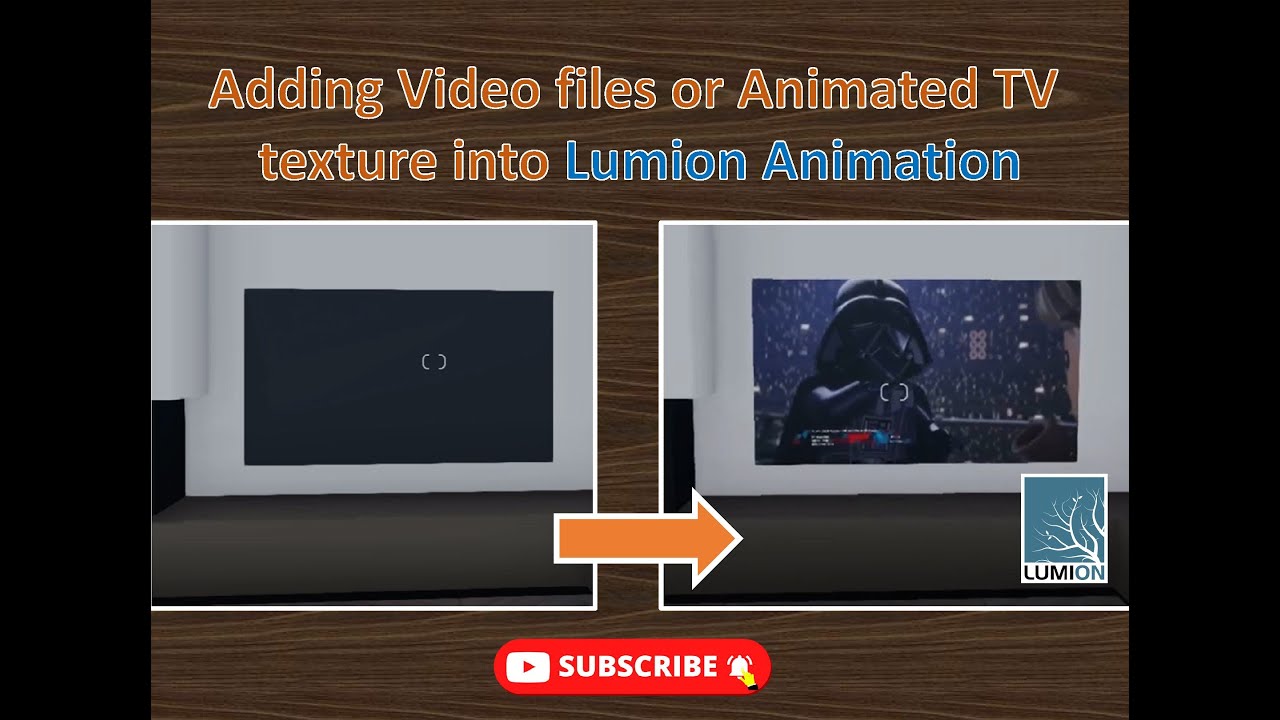 Adding Video files or Animated TV texture into LUMION Animation