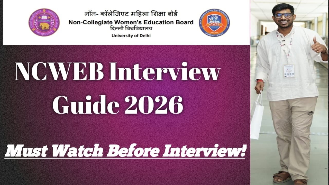 DU NCWEB Guest Faculty Interview 2026 | Complete Guide