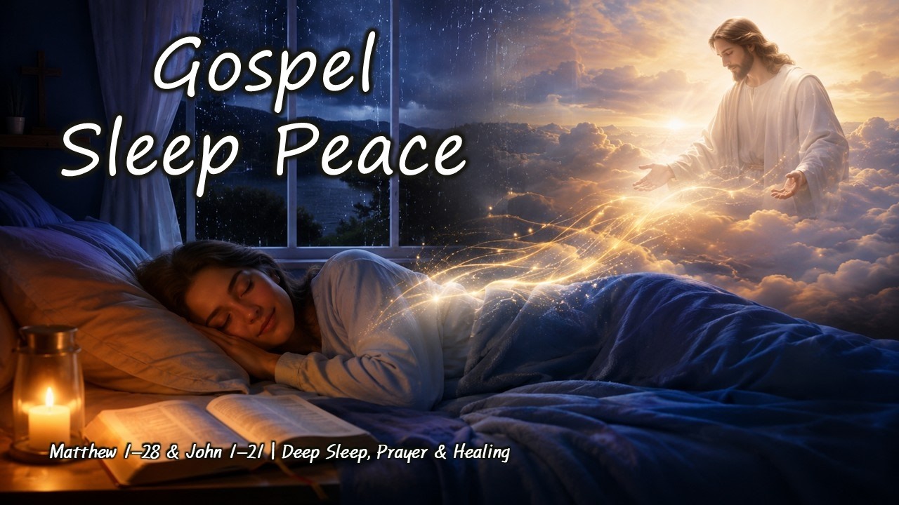 8 Hours of Rain Sound Bible Meditation 🌧 Matthew 1–28 & John 1–21 | Deep Sleep, Prayer & Healing