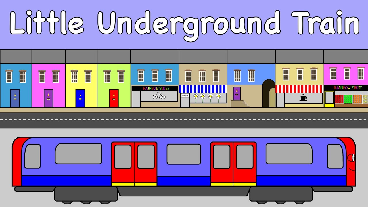 Little Underground Train | London Underground | Tube Train | TRAIN SONG | #rainbowrabbitsongs