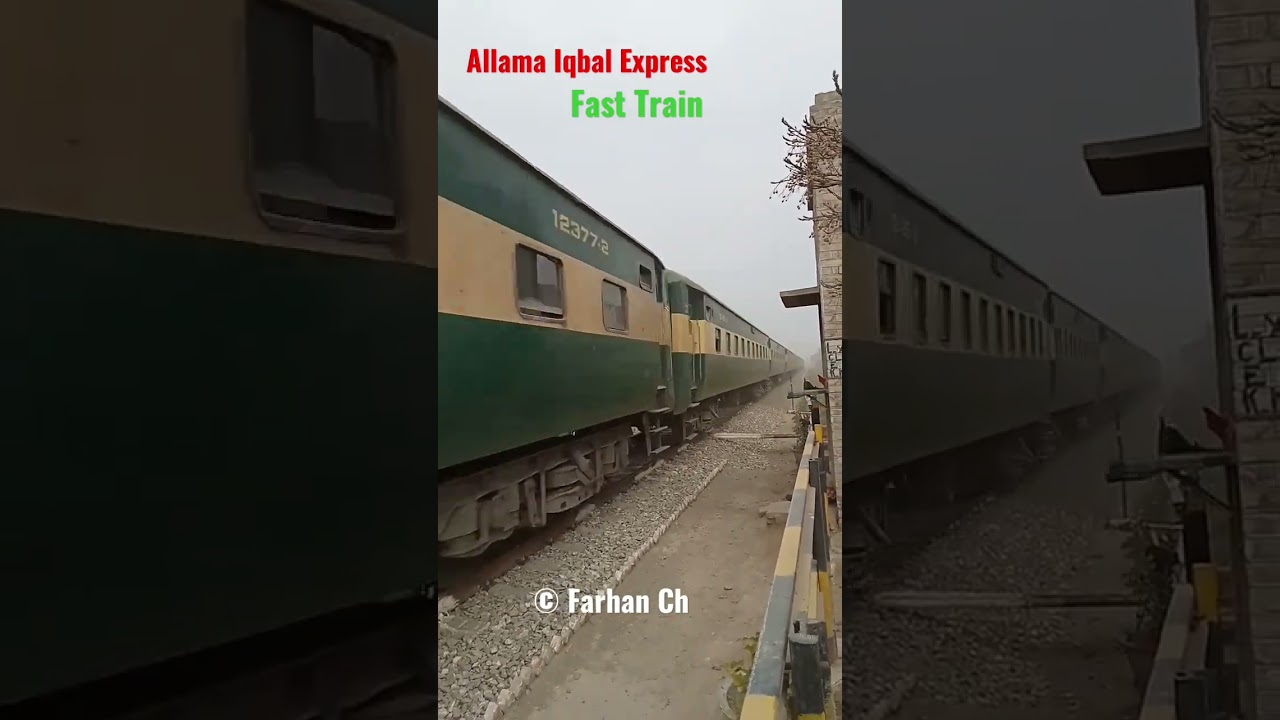 Very Fast Train Pakistan Railway #pakistanrailwaytrain #allamaiqbalexpress #highspeedtrain #short