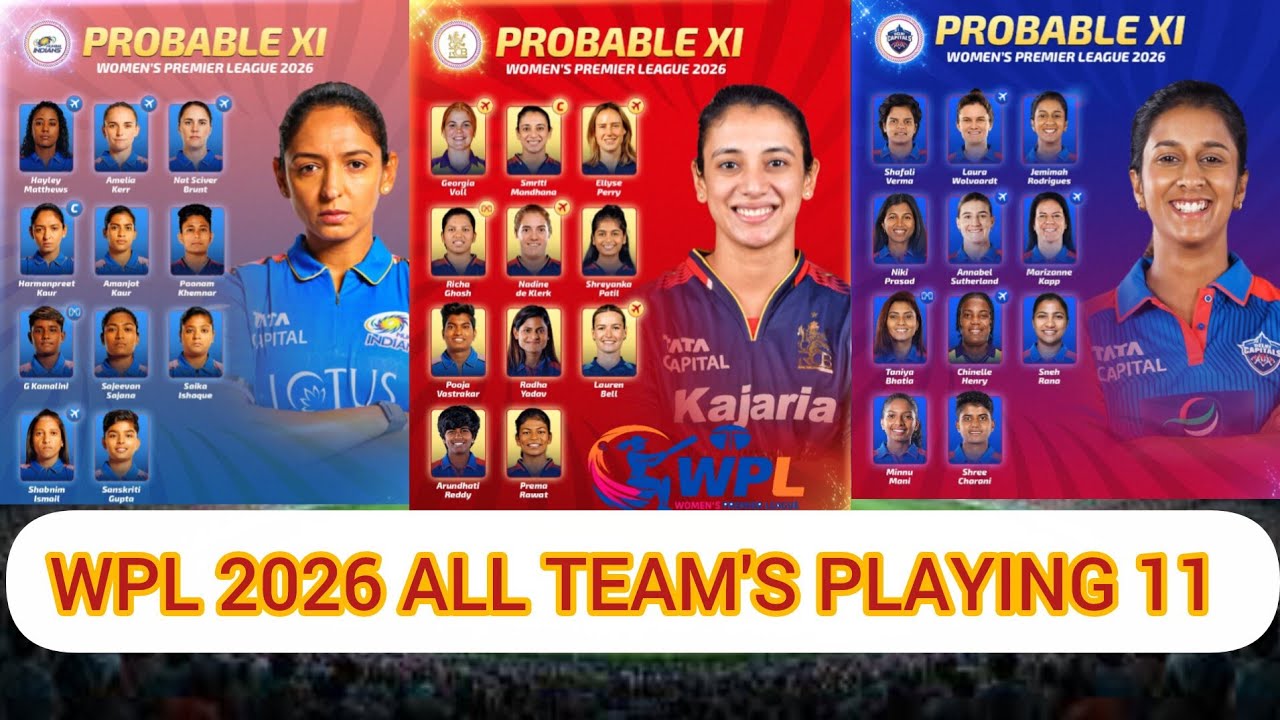 WPL 2026All Team's playing 11