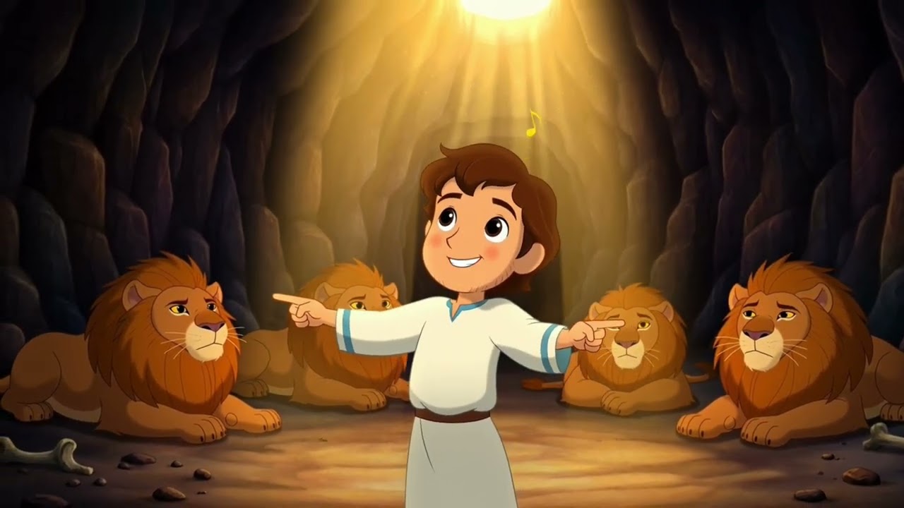 Deus Cuidou de Daniel 🦁🙏 | Música Bíblica para Crianças