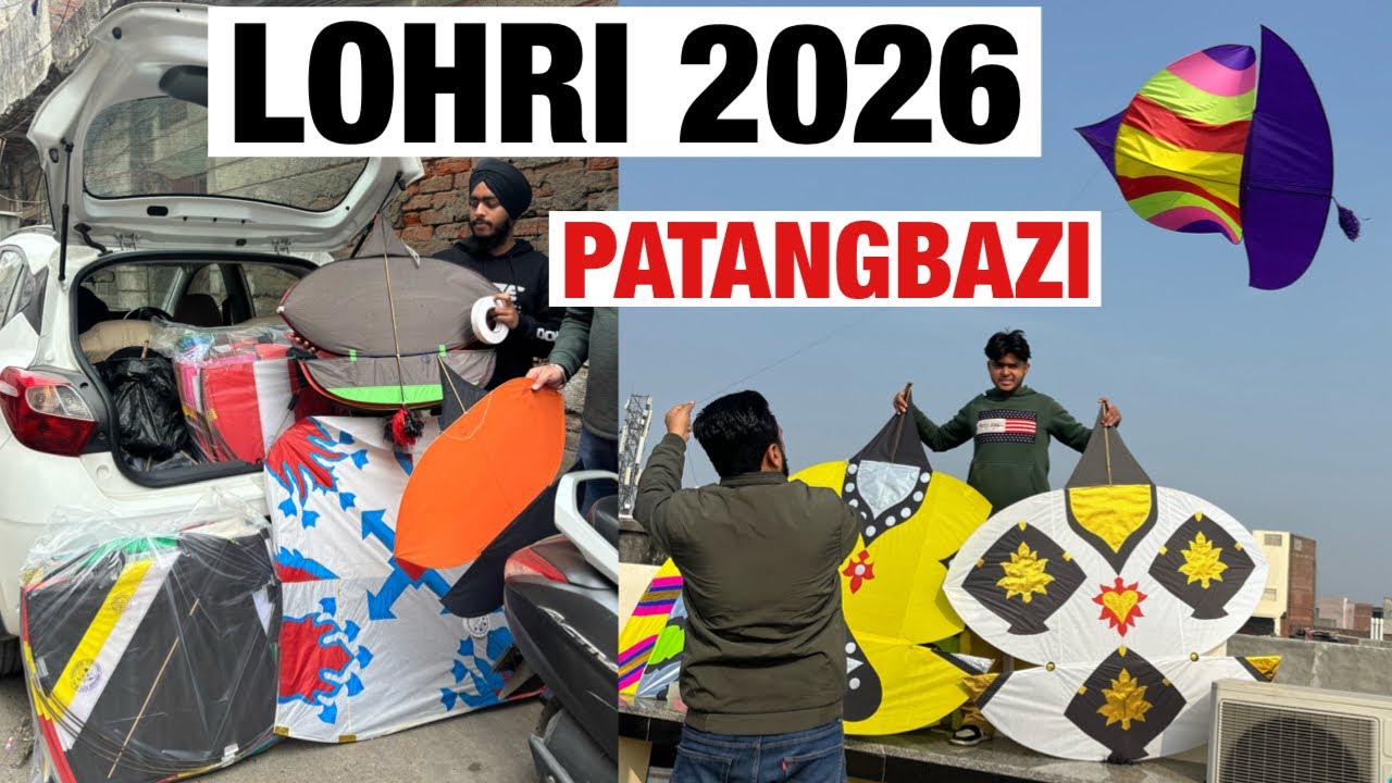 Kites Flying On LOHRI 🪁 Lohri 2026 | Flying Kite | Kite Fighting | Patangbaazi | Singh Sixteen 