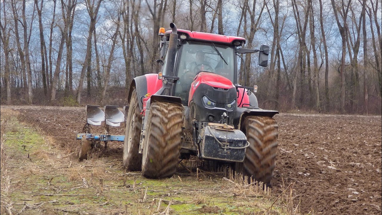 Вспашка 2022 Case IH Optum 300 cvx AFS + Lemken Opal 8