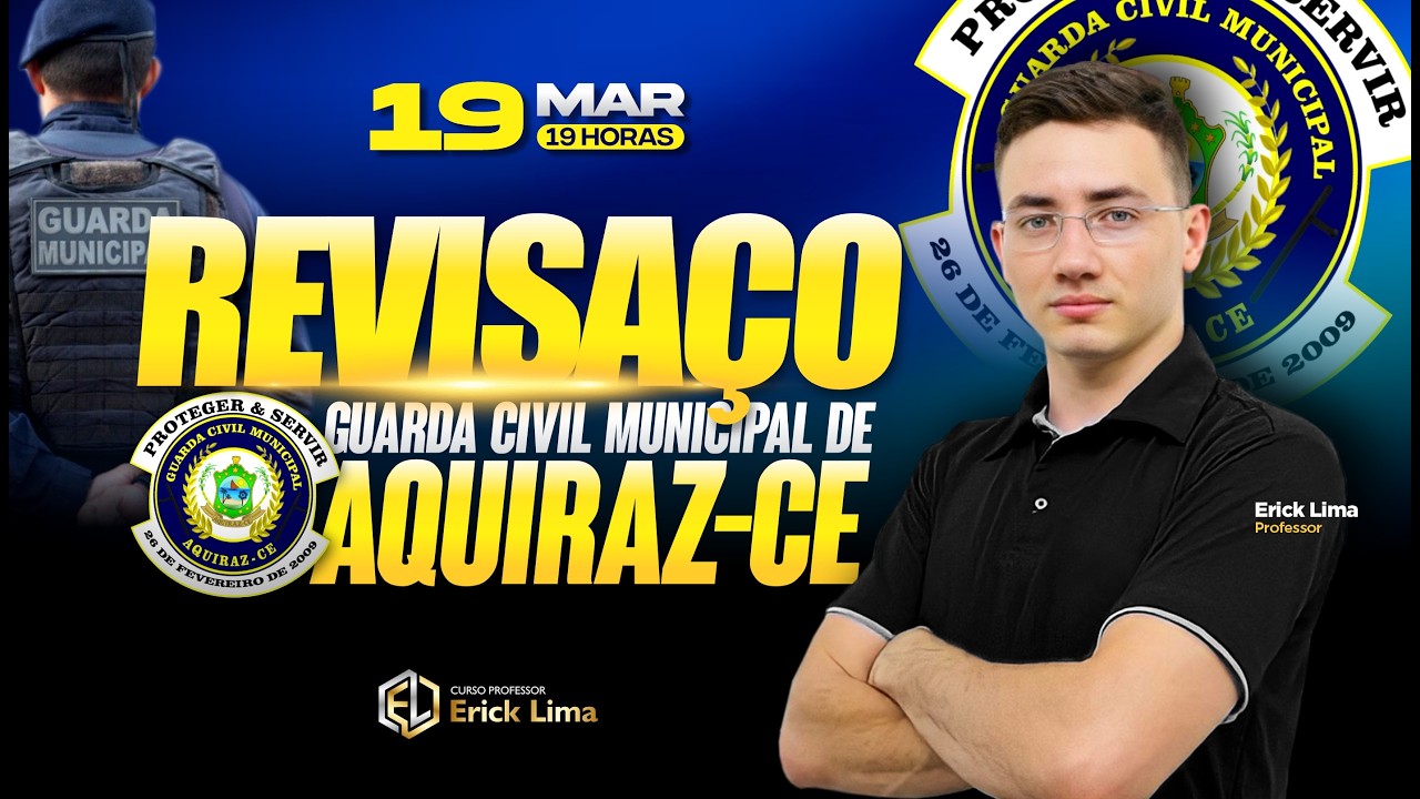REVISA&Ccedil;O - LEGISLA&Ccedil;&Atilde;O DE TR&Acirc;NSITO | GUARDA CIVIL MUNICIPAL DE AQUIRAZ | PROF. ERICK LIMA