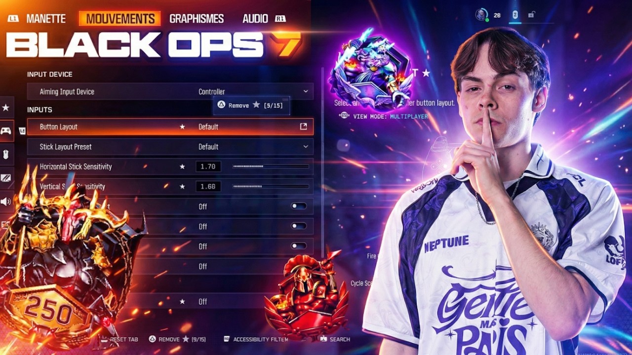 LES PARAMÈTRES DES PROS ! Meilleurs Paramètres Ranked Saison 2 BO7!!!