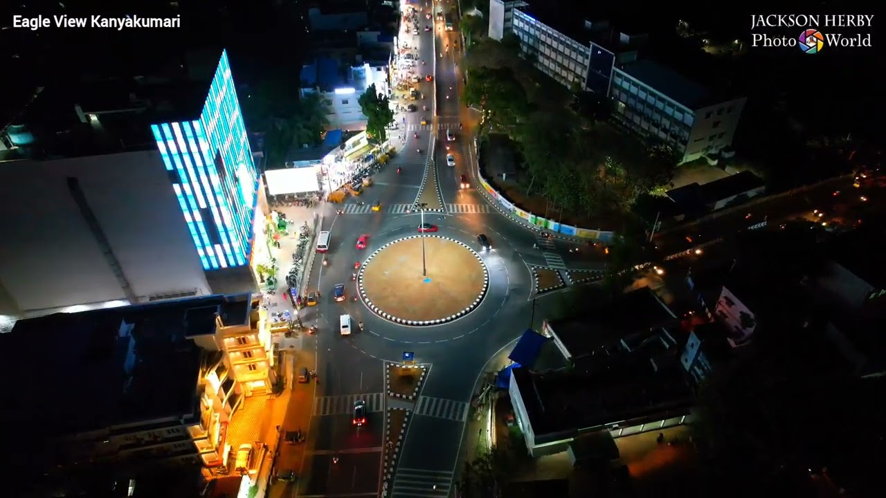Beautiful Nagercoil Night View.. ❤️#Eagle_View_Kanyakumari