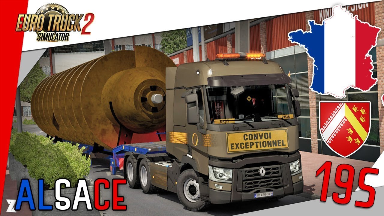 🚚 Euro Truck Simulator 2 | #195 CONVOI EXCEPTIONNEL sur ALSACE v1, map FRANÇAISE !