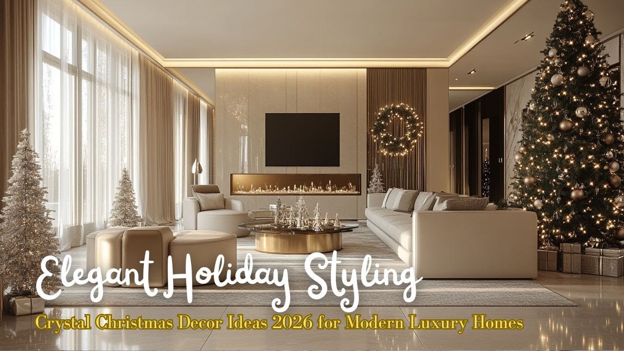 Crystal Christmas Decor Ideas 2026 for Modern Luxury Homes  Elegant Holiday Styling