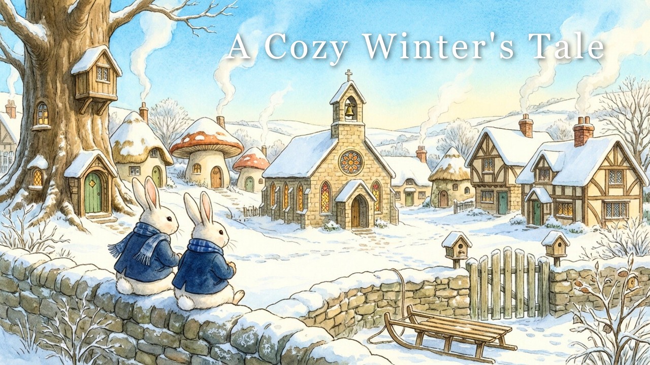 The Chapel Square & Snowy Village Whispers ❄️🔔 | Peaceful Storybook Ambience from Whispering Realms