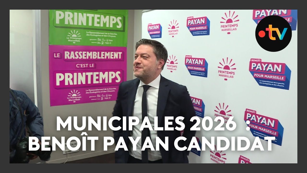 Municipales 2026 à Marseille : Benoît Payan, le maire sortant, annonce sa candidature