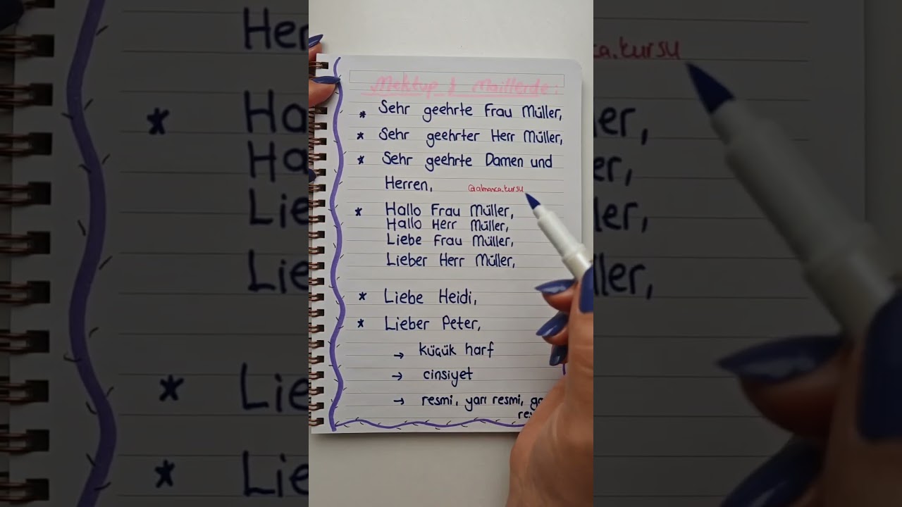 Almancada Mektup ve Maillerde Hitap #almanca #deutschkurs