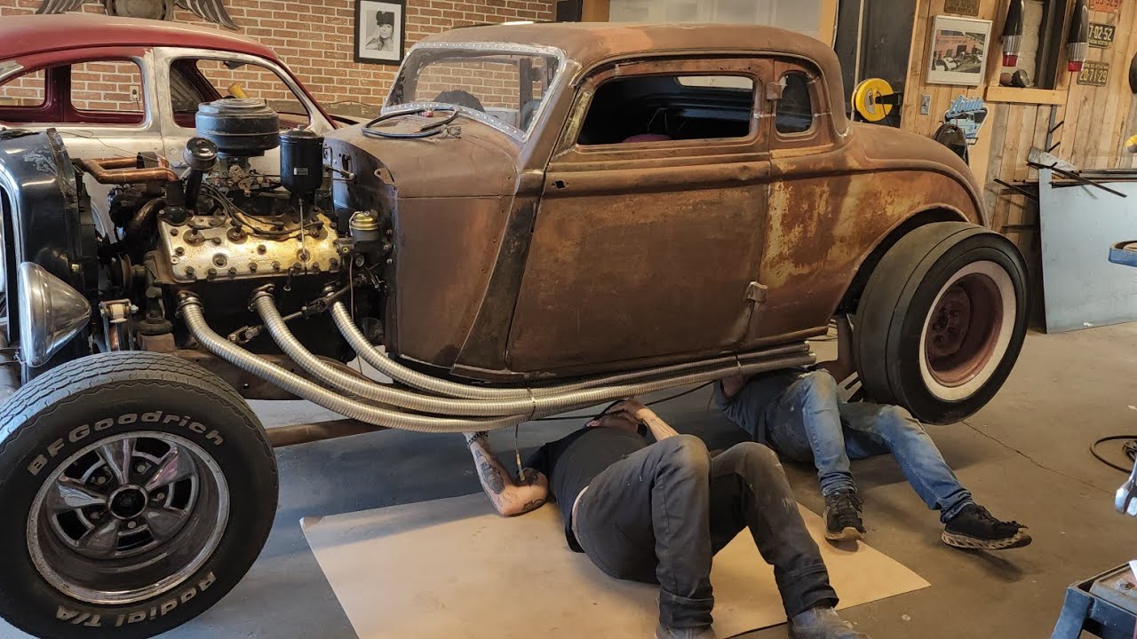 The goal is to drive the 1933 Dodge today... but first, we need to run the gas line and wire it 😬