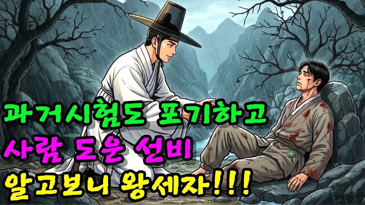과거시험도 포기하고 부상당한 사람 구한 선비...알고보니 왕세자!!!  l야담 l 오디오북 l 조선시대 l 옛날이야기