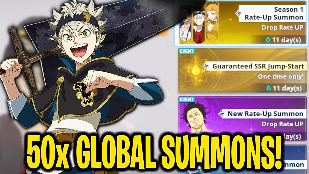 50x GLOBAL SUMMONS! - Black Clover Mobile: Rise Of The Wizard King