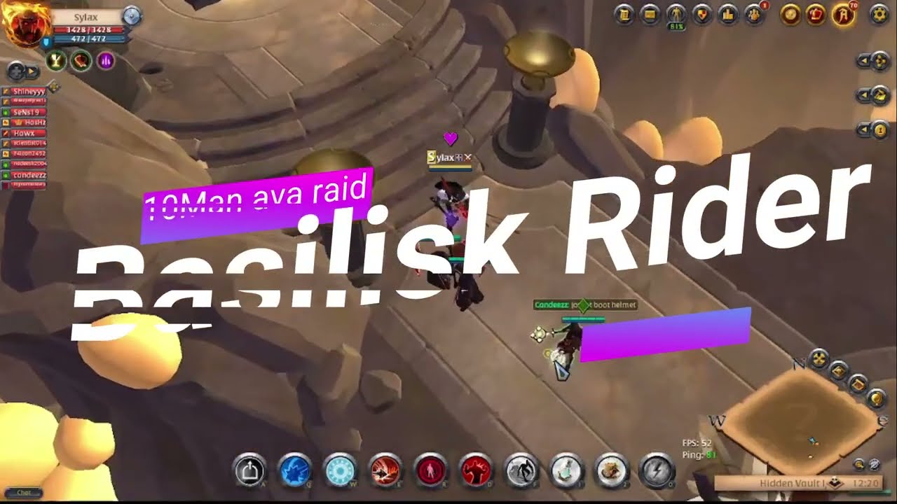Albion Online | 10man ava raid | Basilisk Rider | 8.1 ava map