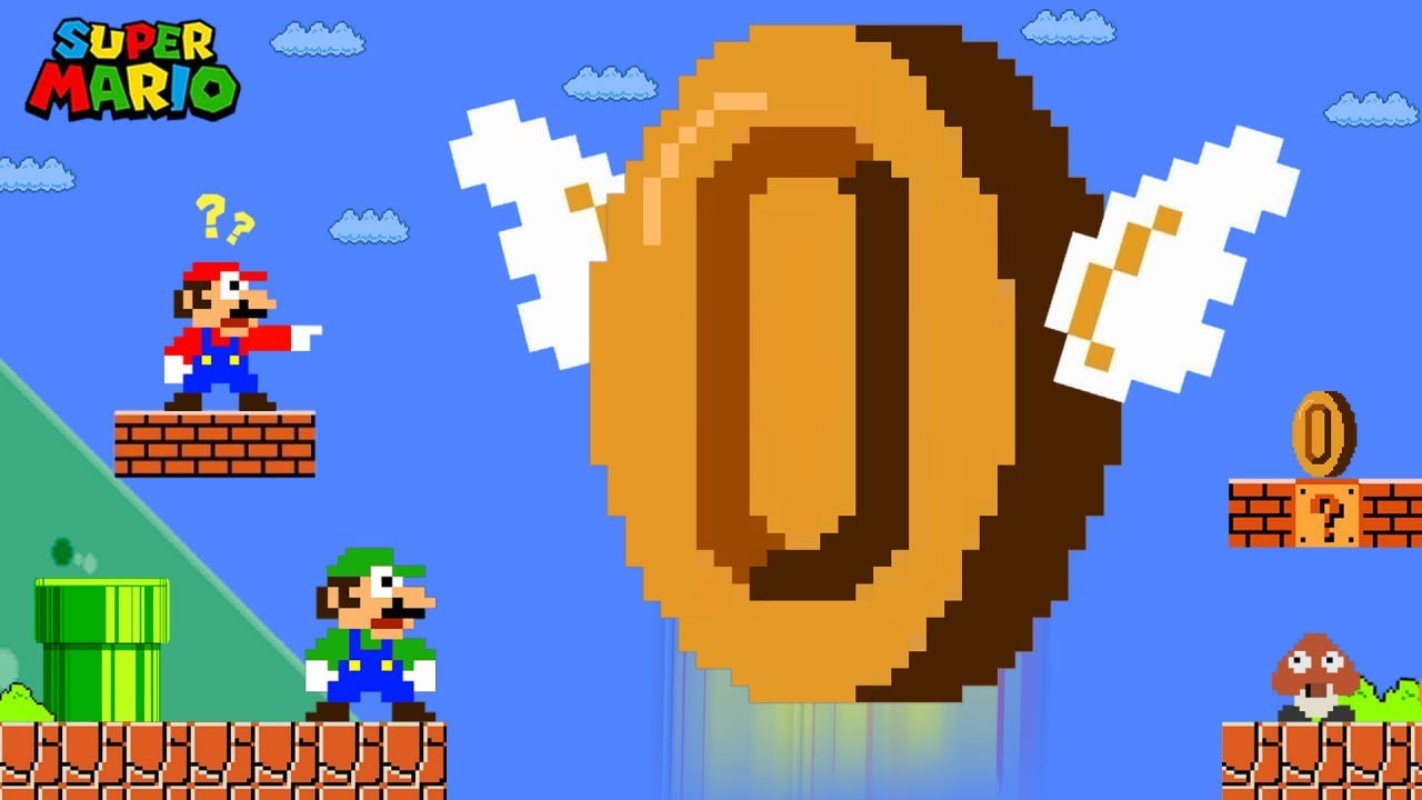 Can Team Mario Beat Super Mario Bros Without Touching Any Coins?? | Game Animation