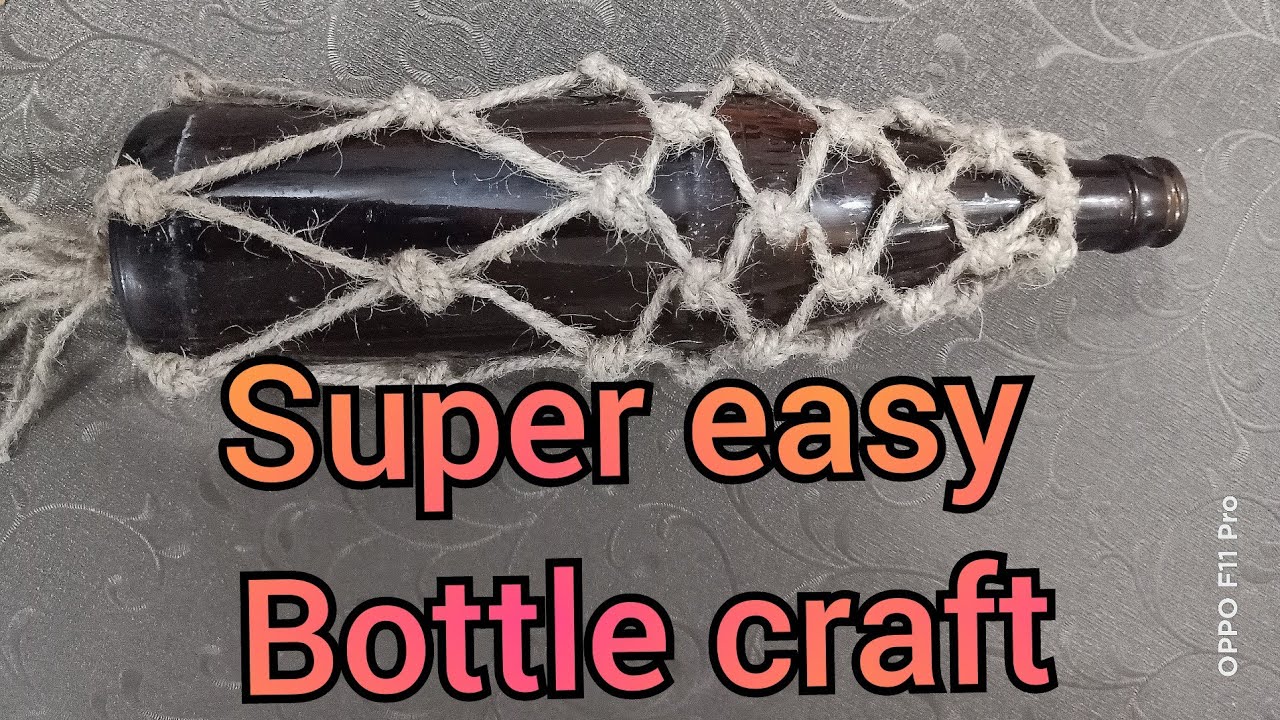 how to make bottle crafts || bottle decoration ideas|| bottle lights waste material craft diy ideas