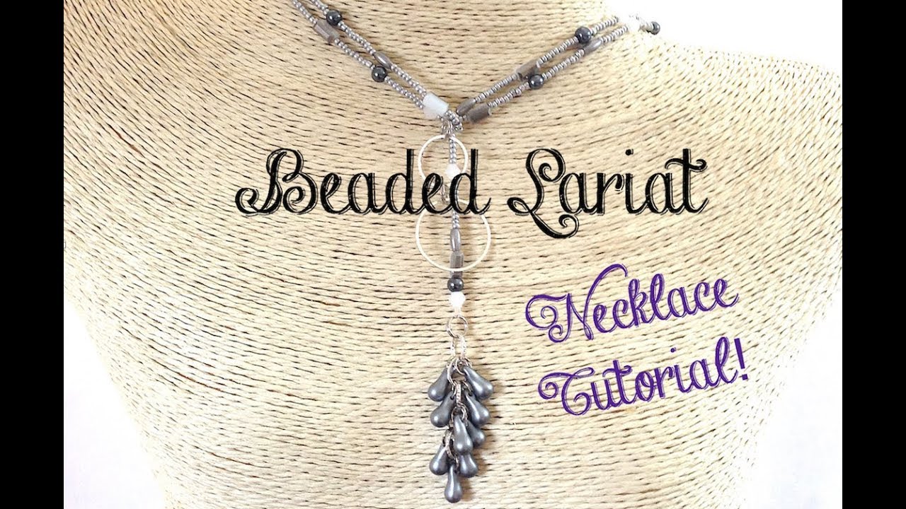Beaded Lariat Necklace Jewelry Making Tutorial