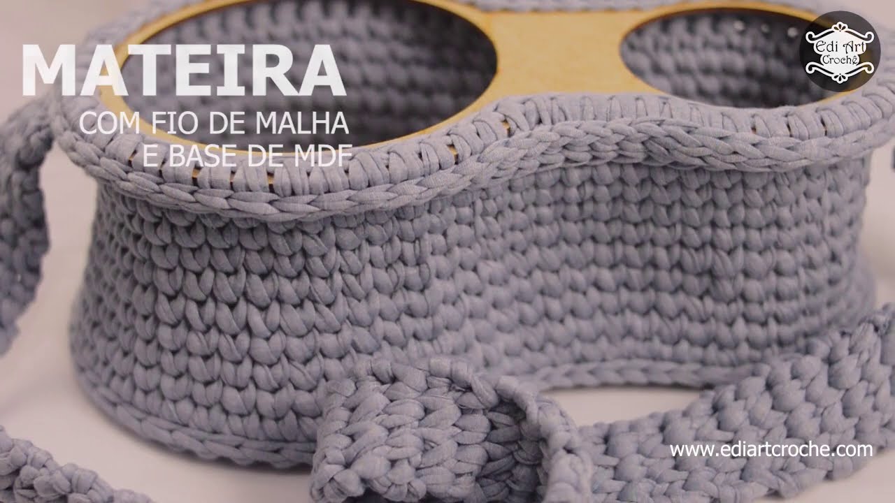 Mateira - porta chimarrão de crochê com fio de malha passo a passo | Edi Art Crochê