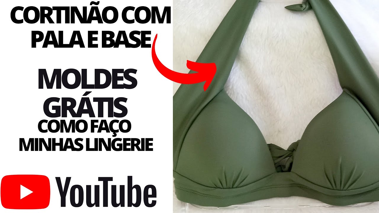 Biquíni bojo cortinão GG com pala na lateral e base#moldes gratis