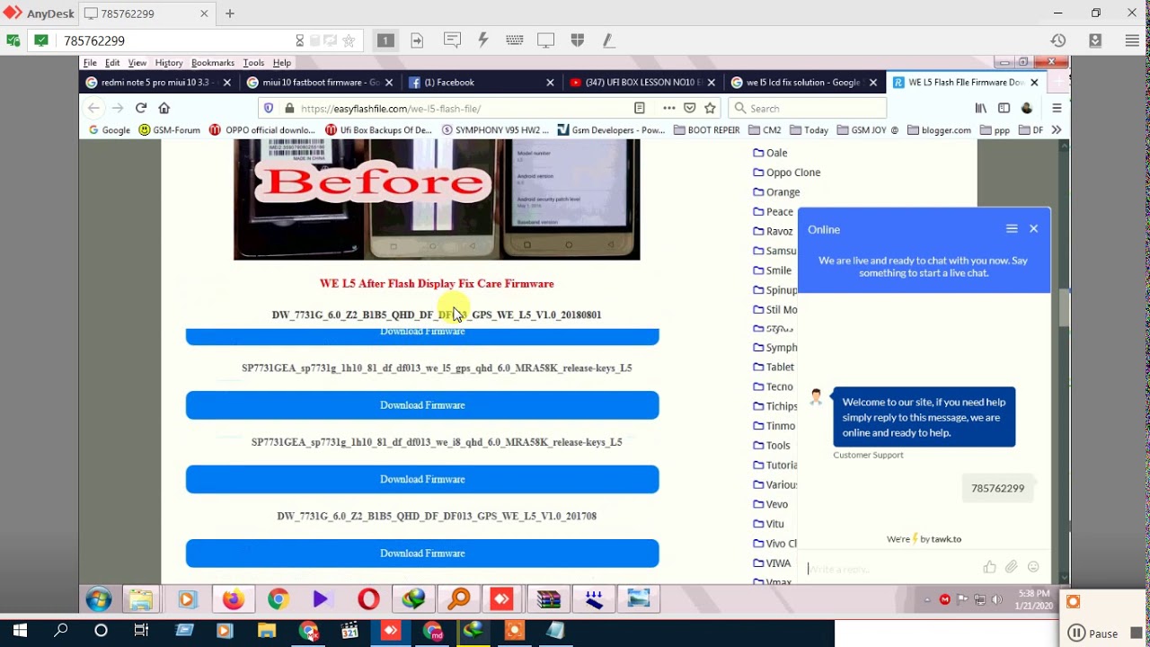 How To Flash WE L5 Blank Lcd Fix Care Firmware