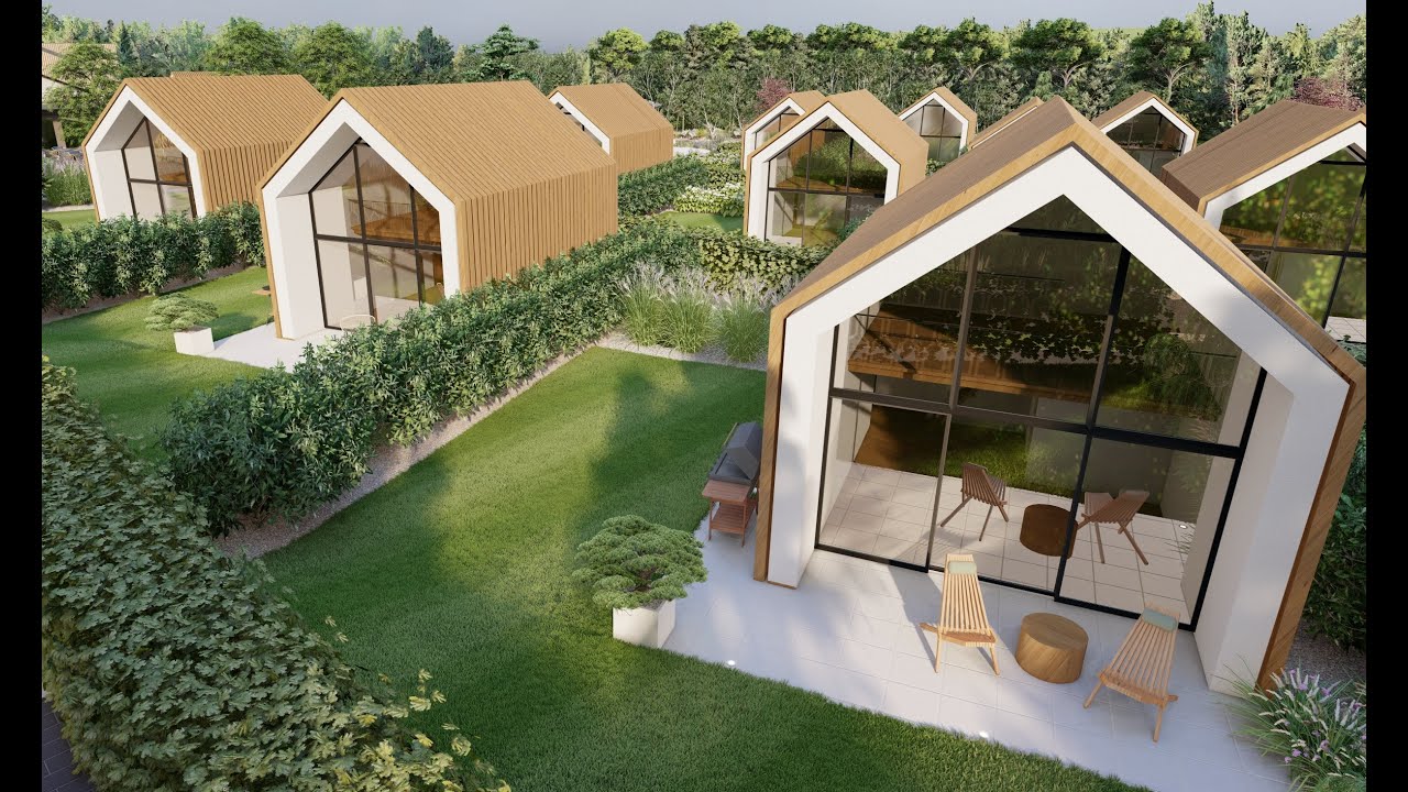 Ekskluzywne domki całoroczne w g&oacute;rach #ogrody #ogr&oacute;d #nowoczesnydom #projekt
