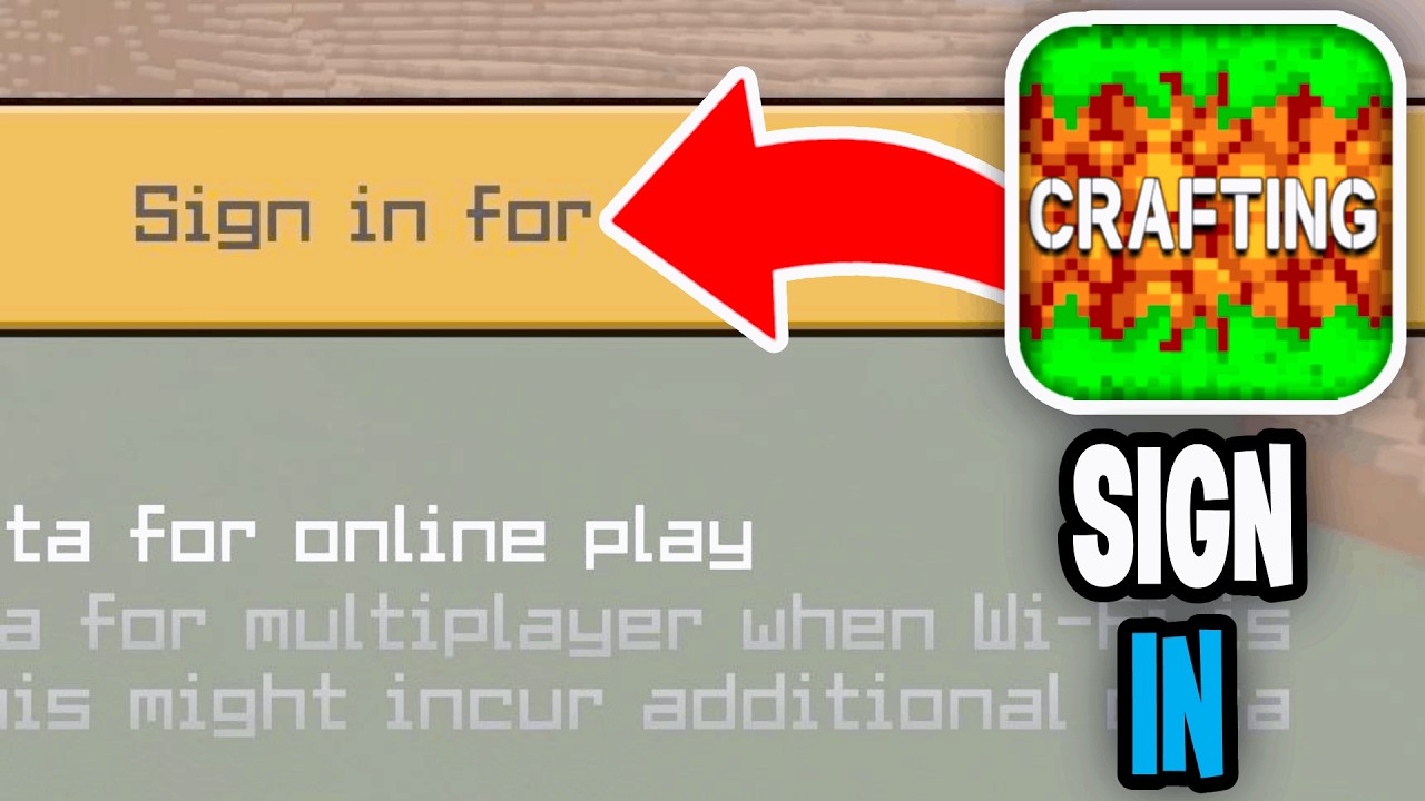 How To Sign In Crafting And Building! - Tutorial