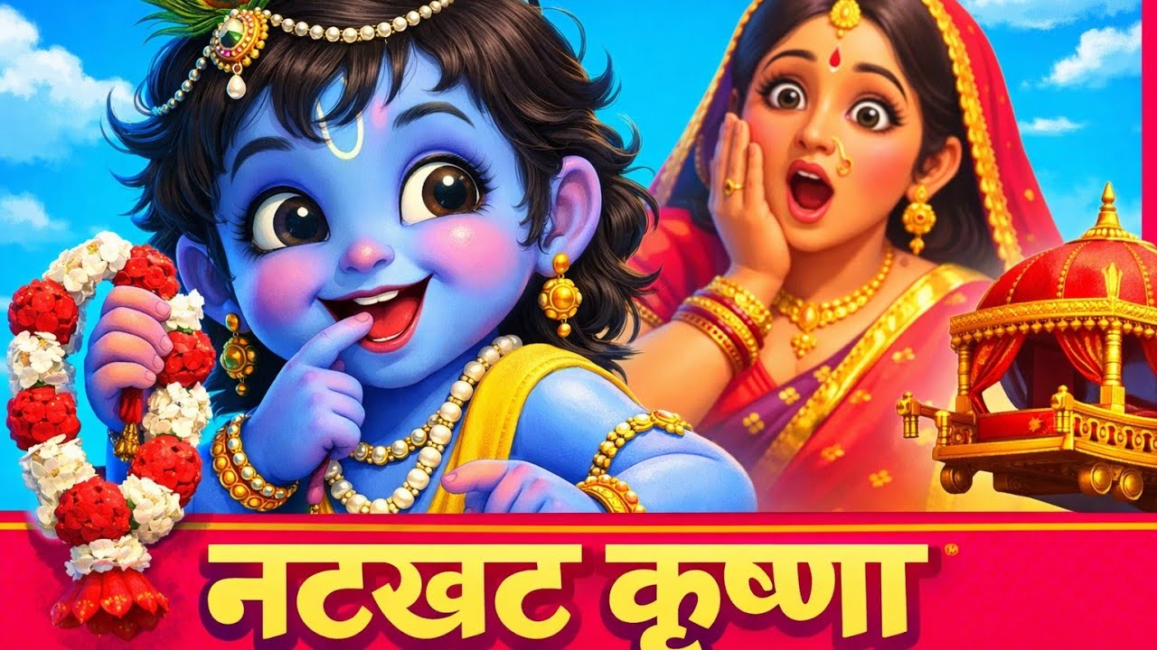 🦚 Little Krishna's 🪈Fun Adventure!  | Best Krishna✨ Song for Kids | RhymeWorld